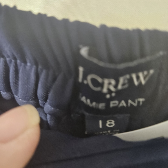 Classic Navy Blue Flowy Slacks - Picture 3 of 13